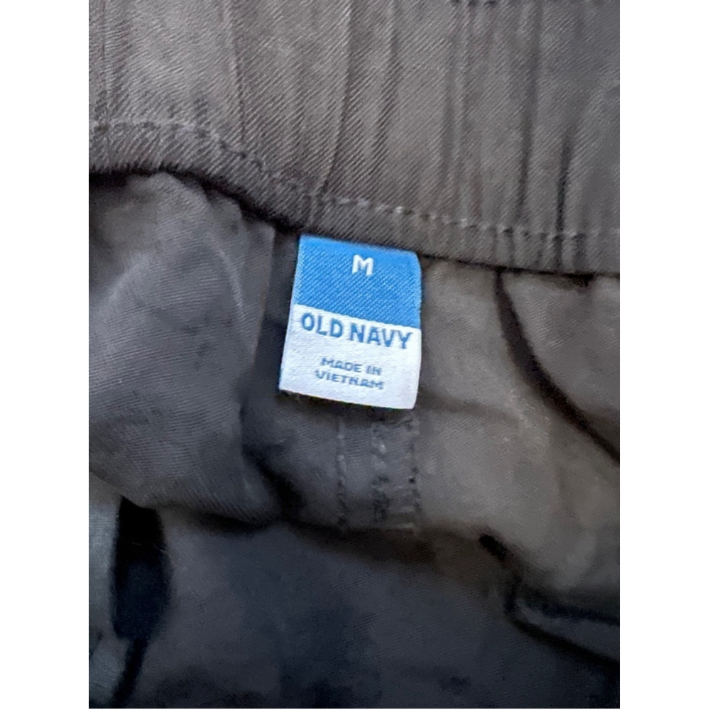 OLD NAVY Black High Waisted Straight Leg Paper Bag Pant M - Picture 8 of 9